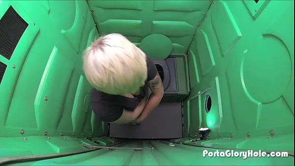 Fresh Porta Gloryhole Blonde teen sucks off strangers in public top Tube