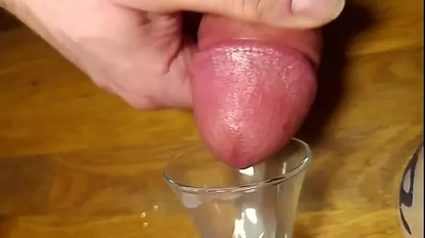 Fersk 120fps close up huge cum shot to shot glass topp tube