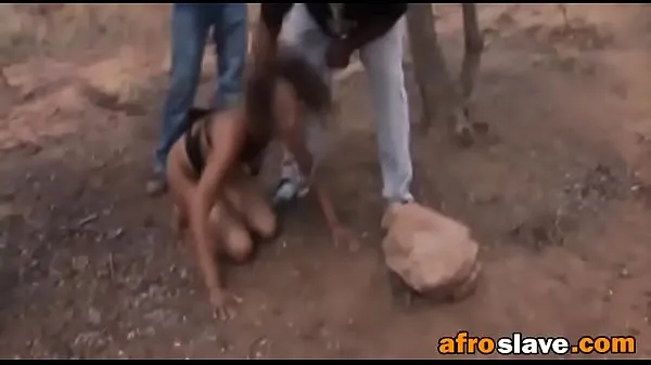 Φρέσκο ​​African sex slave eats actual dirt top Tube