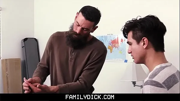 Fresh FamilyDick - StepDaddy teaches virgin stepson to suck and fuck top Tube