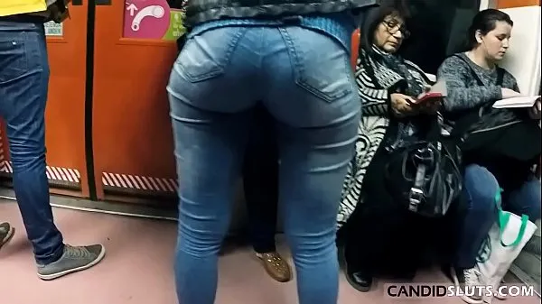 Nuovo Incredibile culo grosso in jeans molto aderenti Candid Voyeur CandidSluts Vid CS-081 tubo superiore