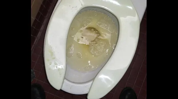 Fresh Messy Piss in Public Bathroom top Tube