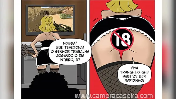 Čerstvá Comic Book Porn (Porn Comic) - A Cleaner's Beak - Sluts in the Favela - Home Camera horní trubka