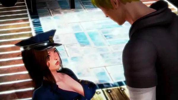 新鲜漂亮的安全女人與色情 3d 無盡的 ryona 動畫視頻中的金發男人發生性關係顶部管