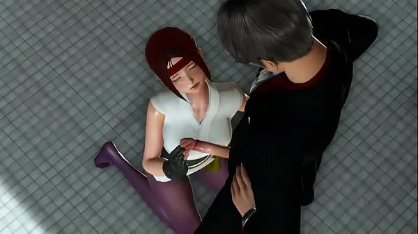 新鲜Yuri 战士之王 kof 角色扮演游戏女孩在色情 3d 无尽视频中与男人发生性关系顶部管