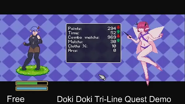 Doki Doki Tri-Line Quest ( Steam Demo Game) Role Playing 2D, Adult, Character Customization أنبوب علوي جديد