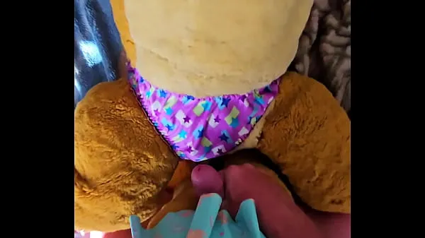 Fresh Cumming on Simba's purple panties top Tube