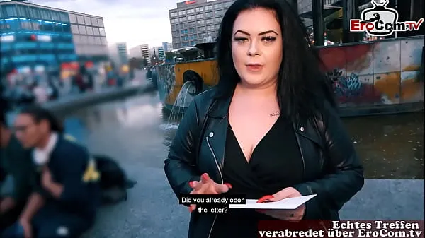 Fresh German fat BBW girl picked up at street casting top Tube