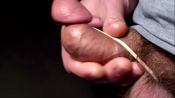 Φρέσκο ​​Cock bound tied solo cumload sperm reversal back swollen rewind cumshot close up in reverse top Tube