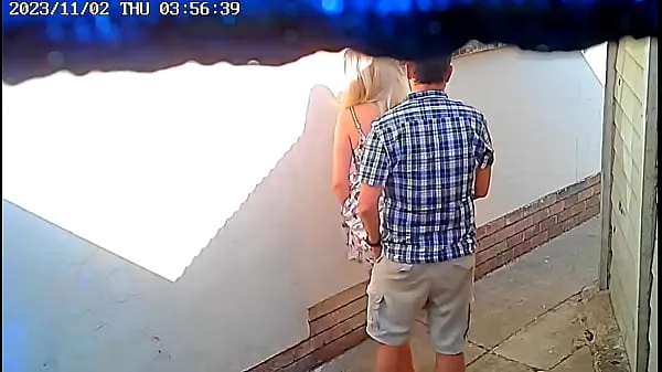 Φρέσκο ​​Daring couple caught fucking in public on cctv camera top Tube