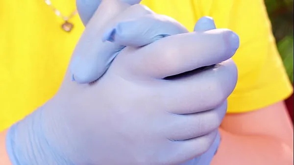 Fresh ASMR video with medical nitrile gloves (Arya Grander top Tube