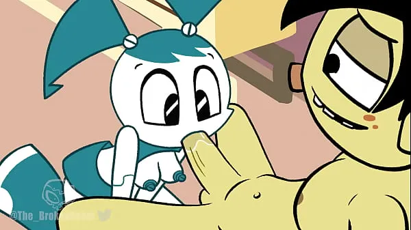 Frisse Teenage Robot Hentai Video Jenny x Sheldon bovenbuis