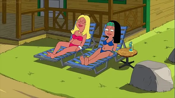 Fersk American Dad Francine and Hayley get tanned topp tube