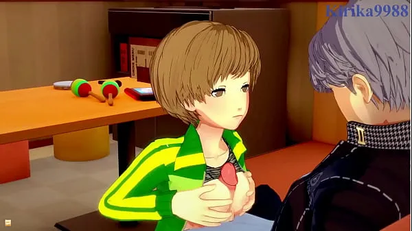 สด Chie Satonaka and Yukiko Amagi and Yu Narukami intense sex. - Persona 4 Hentai หลอดบน