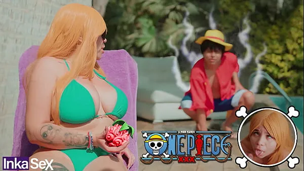 สด Cosplay - SUPER BUSTY Nami is fucked by Captain Luffy inside his crew looking for the ONE PIECE หลอดบน